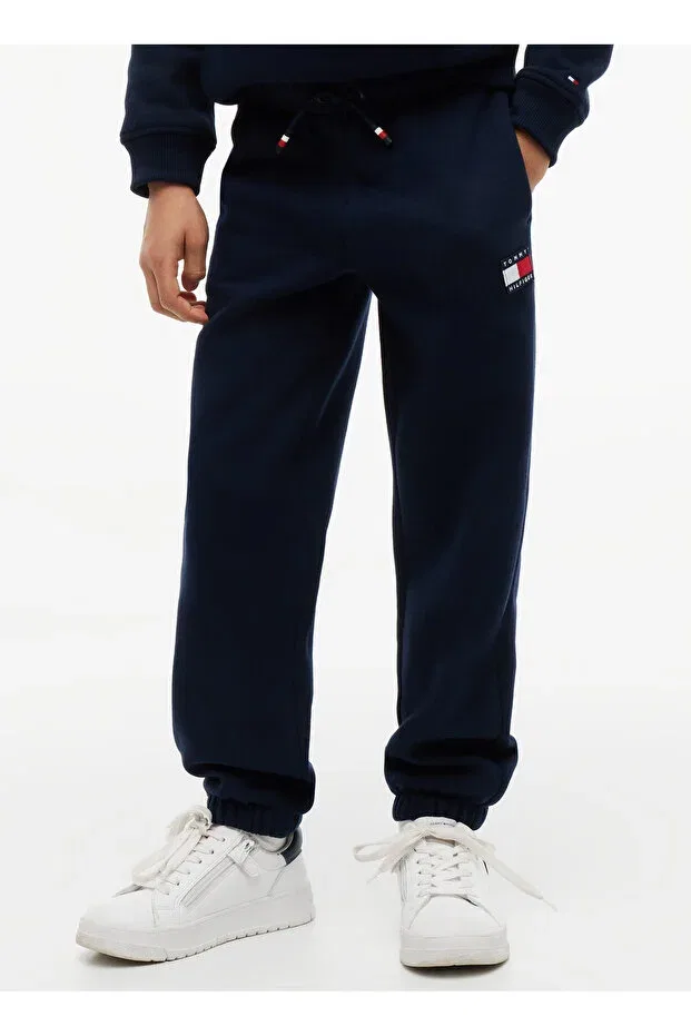 Детские спортивные штаны для мальчиков с широкой штаниной Heritage Flag Sweatpants Tommy Hilfiger, Dark Night Navy — фото 2