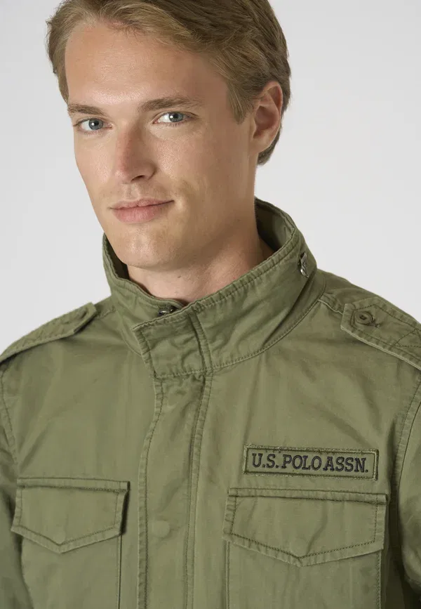 Куртка хлопковая Light jacket, U.S. Polo Assn., зеленый — фото 4