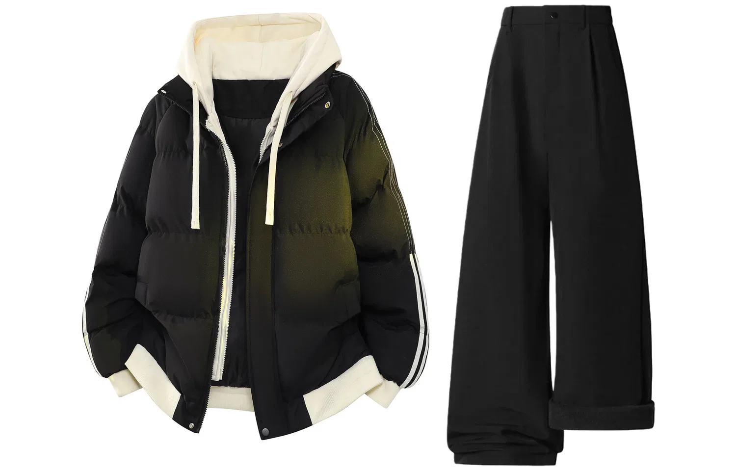 Детский утепленный комплект с капюшоном Casual Sportswear GWAF, Black