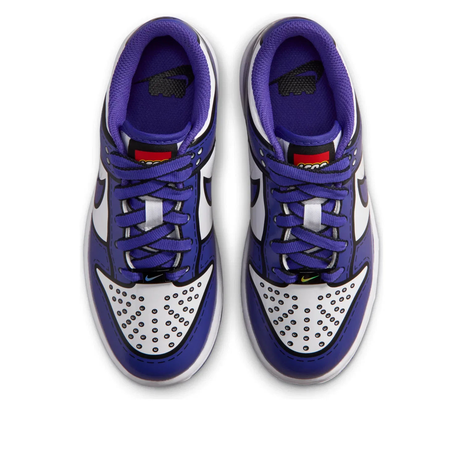 Детские кроссовки с принтом Nike x LEGO Dunk Low, фиолетовый — фото 3
