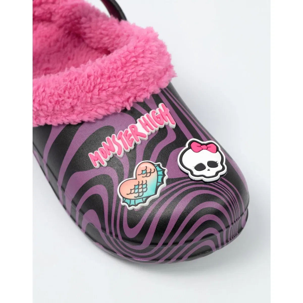 Детские сабо для девочек с принтом Heart Badges Monster High, Pink — фото 4