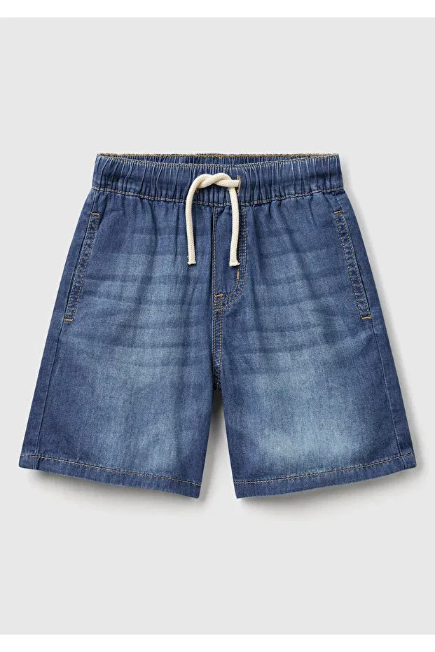 Детские шорты для мальчиков хлопковые Bermuda United Colors Of Benetton, Dark Denim