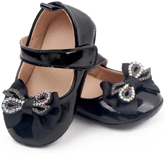 Детские туфли Мэри Джейн для девочек с бантом Princess Purepips, Black — фото 4
