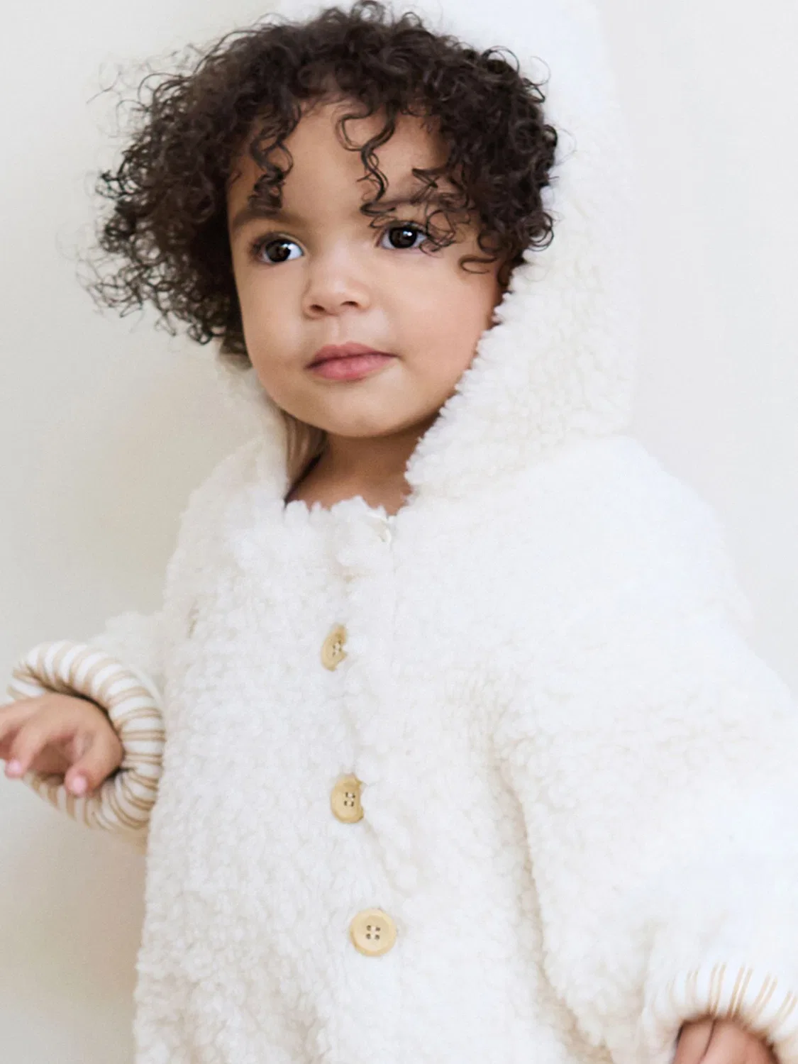 Комбинезон Chunky Sherpa Fleece The Little Tailor, кремовый — фото 4