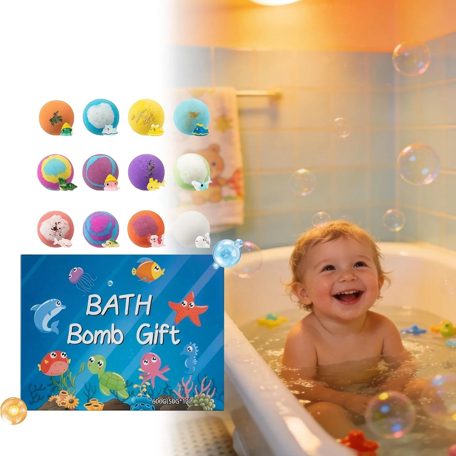 Generisch Бомбочки для ванны Dinosaur Egg Surprise, 12 штук, 60 г — фото 3