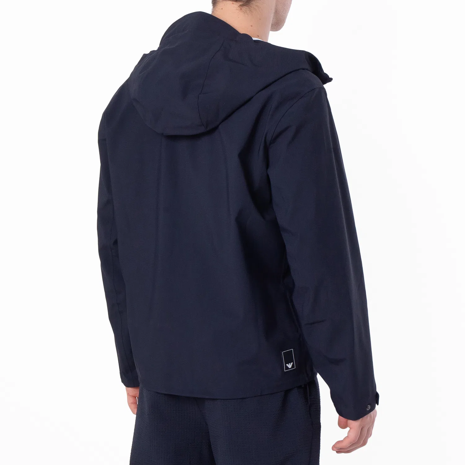 Ветрозащитная куртка-блузон с капюшоном Emporio Armani, Iconico 0920 Blu Navy Ea — фото 2