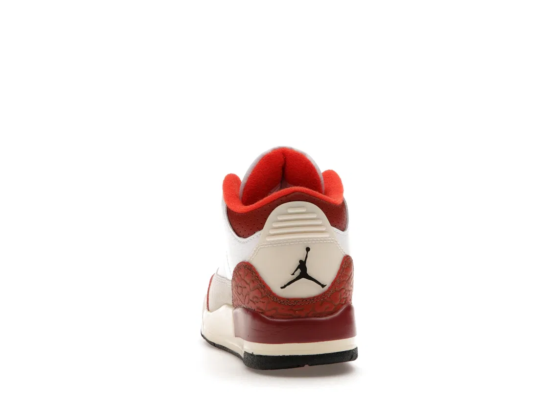 Детские кроссовки для мальчиков с принтом Jordan 3 Retro SE Jordan, White/Black/Mars Stone/Team Orange — фото 4