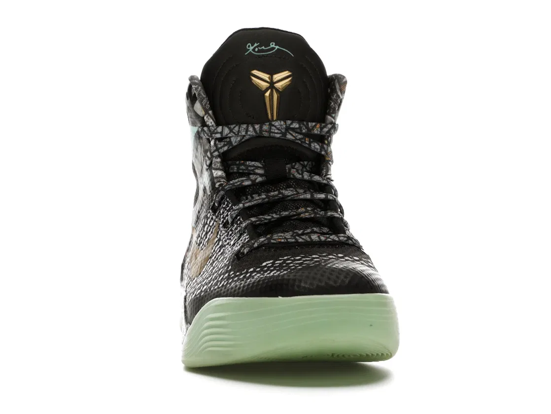 Детские кроссовки для баскетбола Nike Kobe 9 Elite, Black/Metallic Gold-White — фото 2