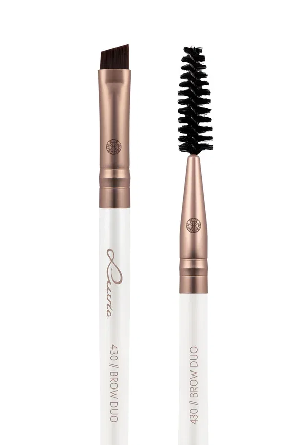 Набор для бровей Eyebrow Duo Elegance Luvia Cosmetics Coffee, Pearl, кофейный — фото 4