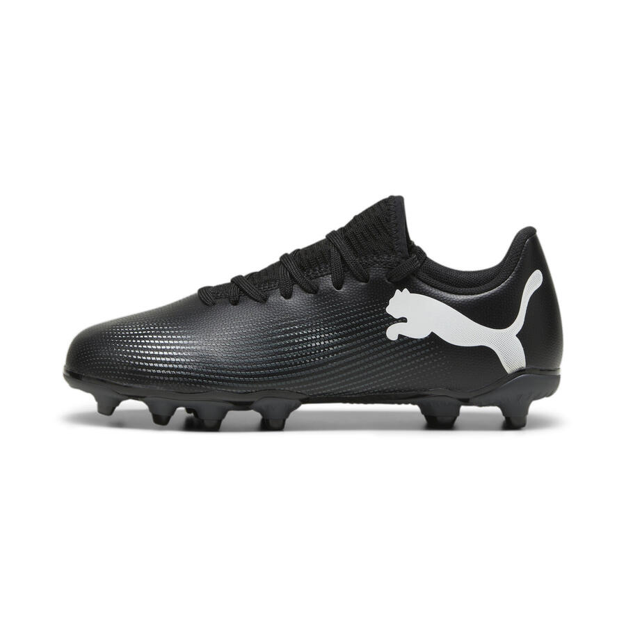 Футбольные бутсы FUTURE 7 PLAY FG/AG для молодежи PUMA, черно-белые — фото 4