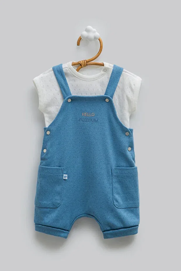 Детский комбинезон с коротким рукавом Caramell, Navy Blue