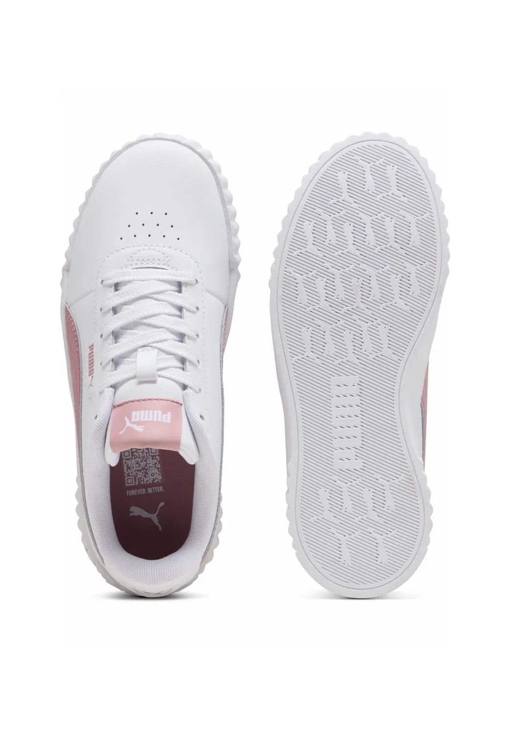 Кроссовки Carina 3.0 jr унисекс Puma, White-Dusky Rosewood — фото 3