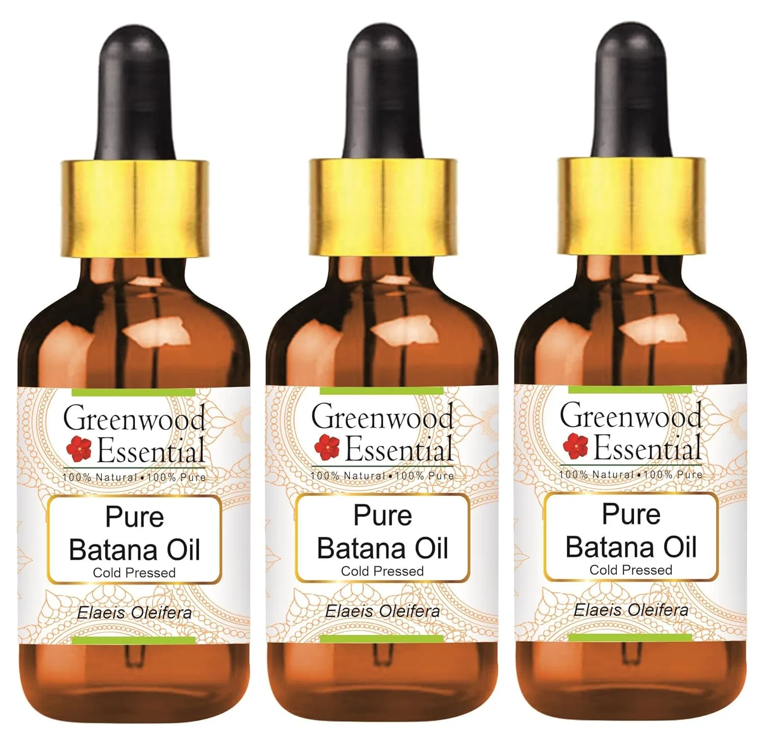 Масло Батана холодного отжима, 100 мл x 3, Greenwood Essential