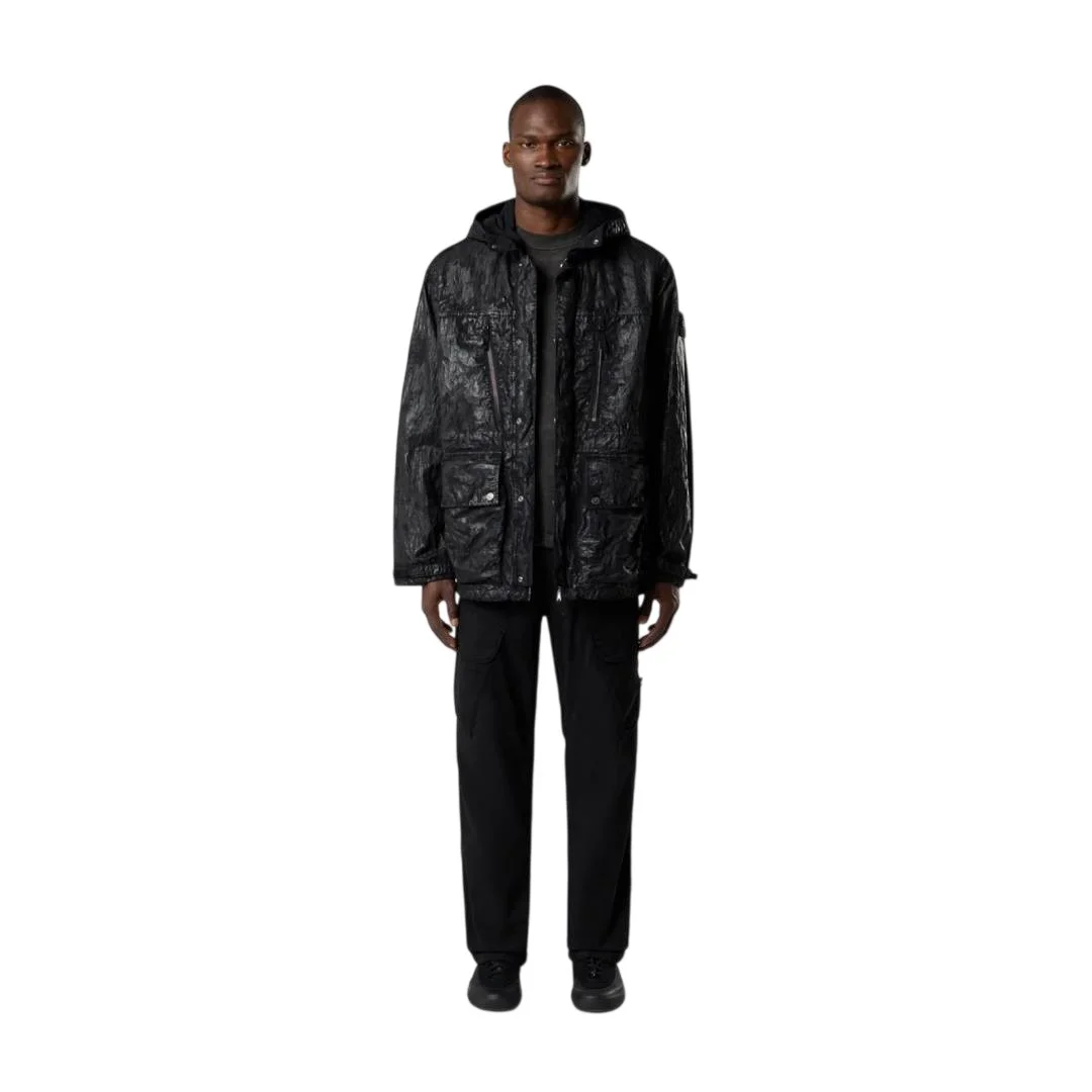 Мужская куртка с капюшоном Stone Island With Multiple Pockets, черный