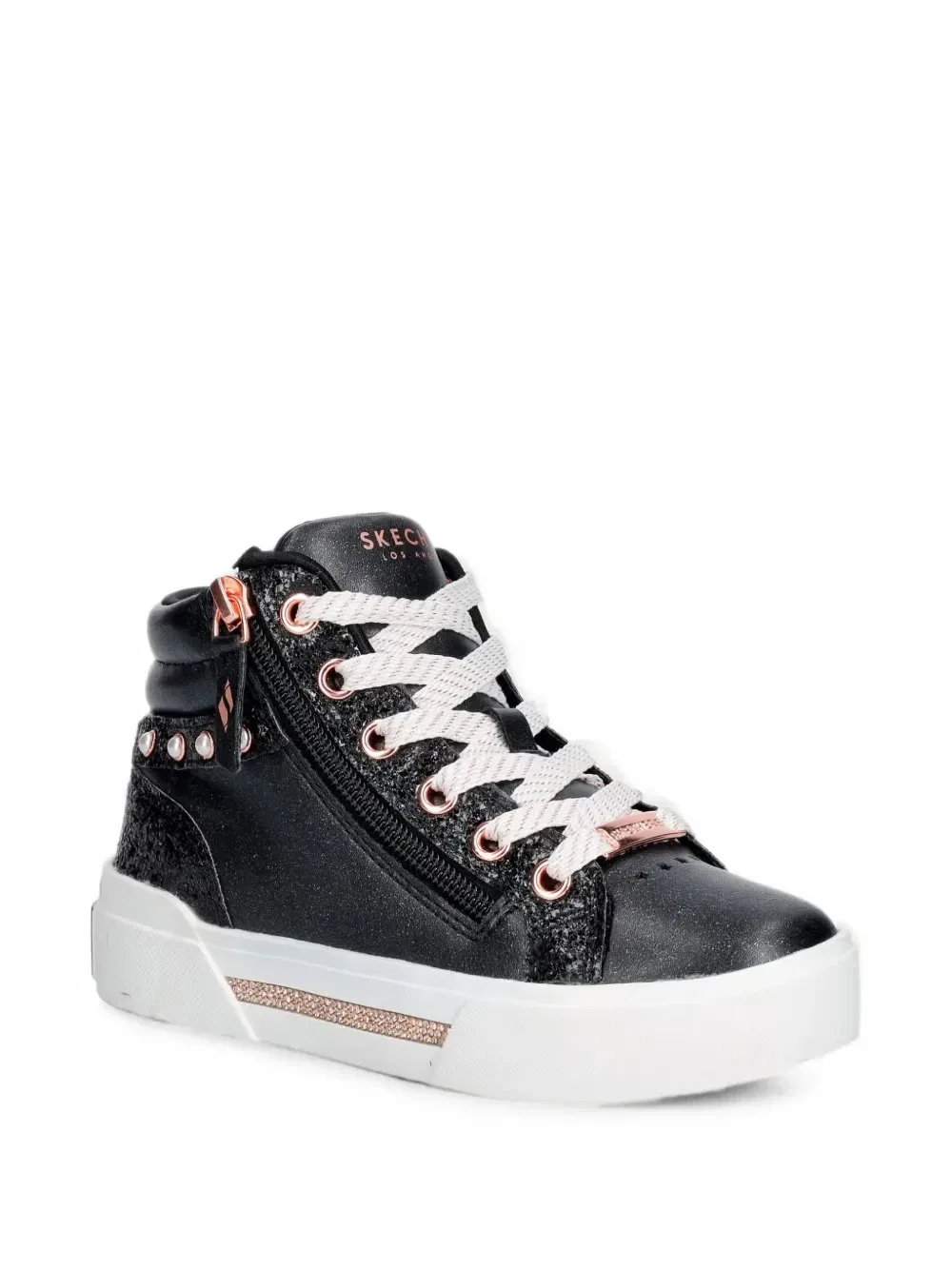 Кроссовки Aura Lx с эффектом глиттера и жемчужной отделкой Skechers, черный