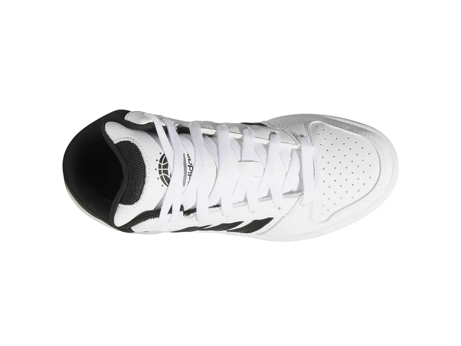 Кроссовки высокие Hoops Mid Classic, adidas, белый — фото 3