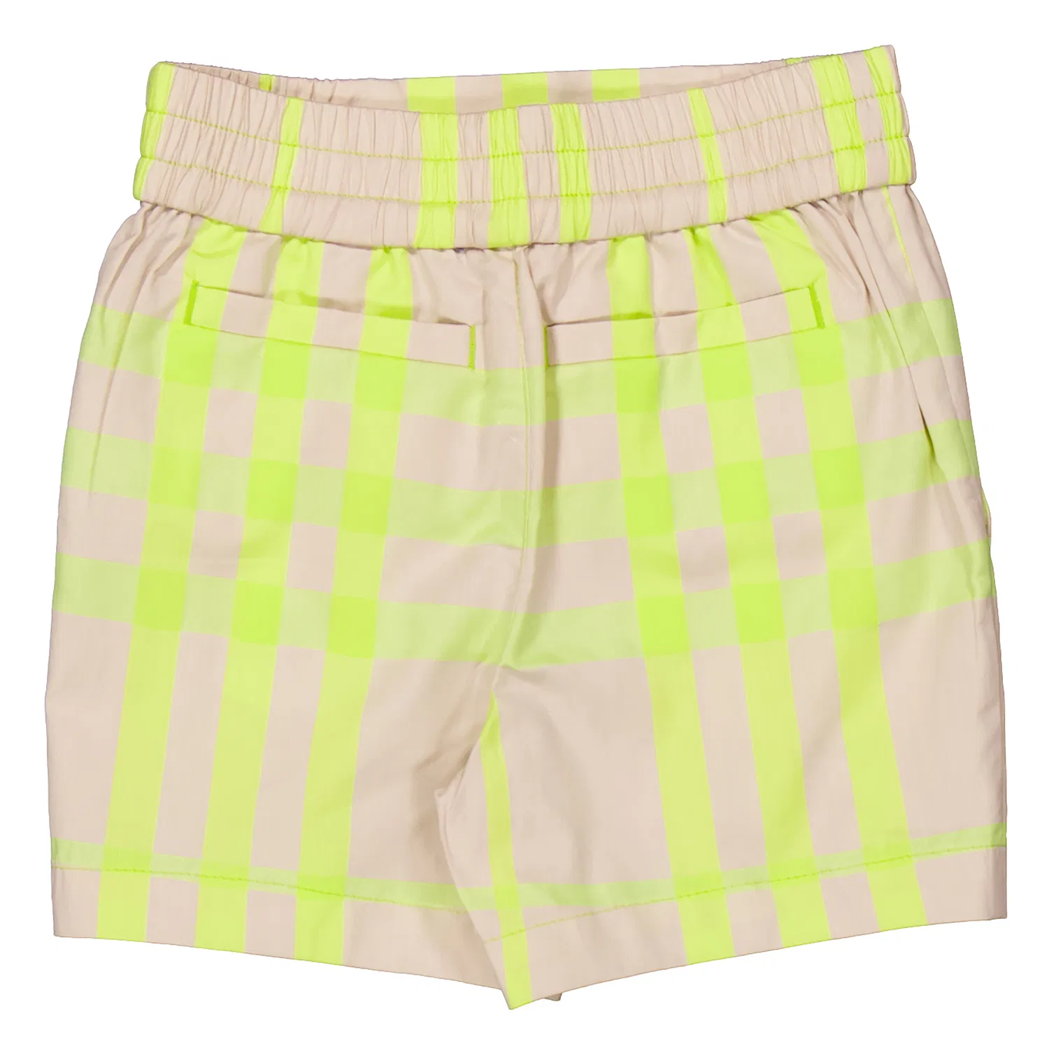 Шорты хлопковые с эластичным поясом Kids Elastic Waist Cotton Shorts Burberry, Vivid Lime Ip Chk — фото 2