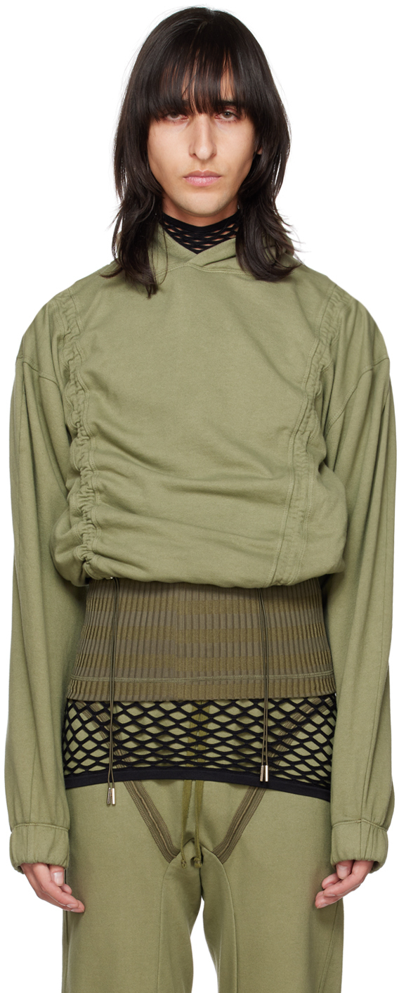 

SSENSE Эксклюзивная худи цвета хаки с кулиской Parnell Mooney
