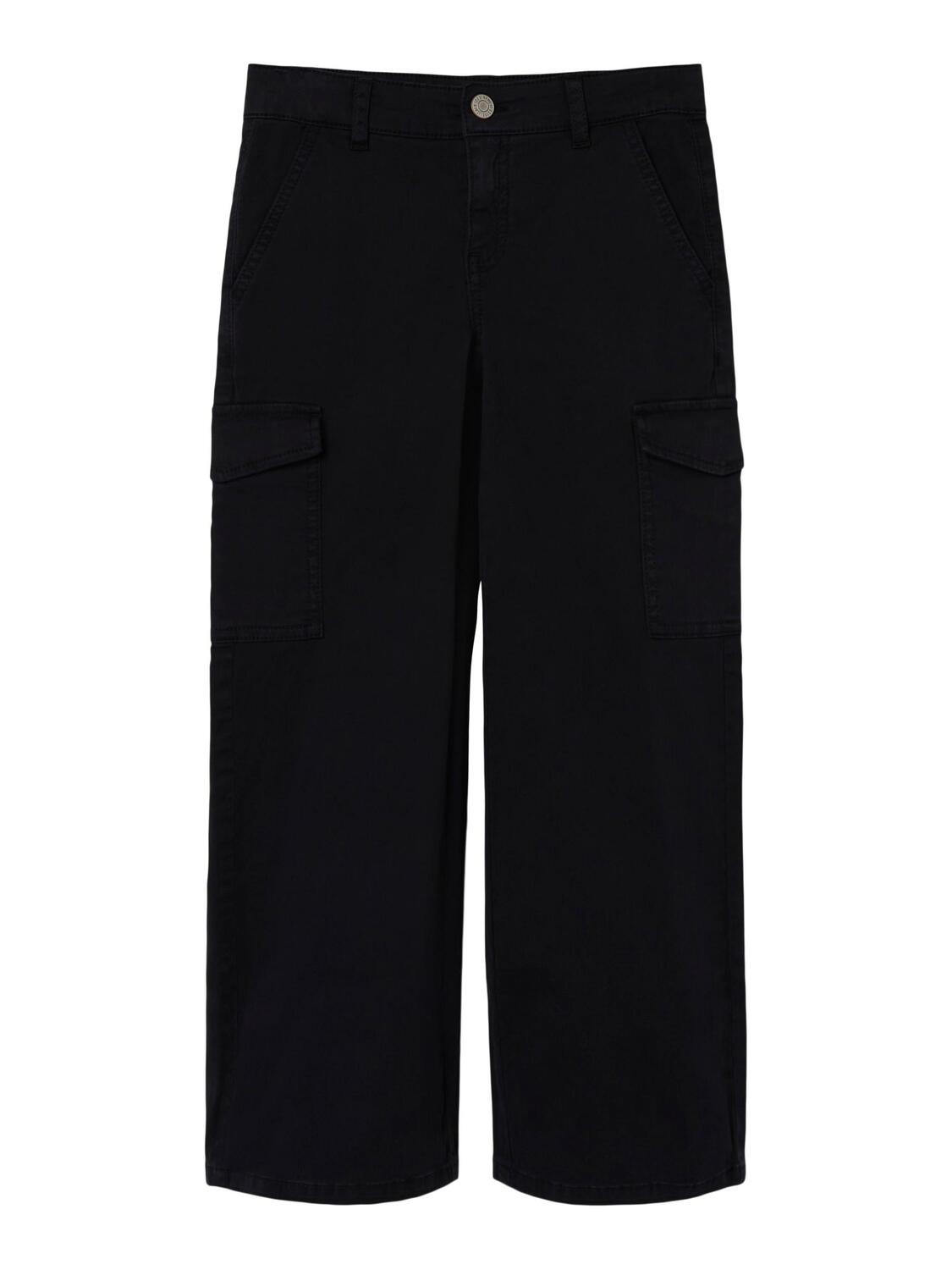

Тканевые брюки name it Wide Leg Cargo, черный