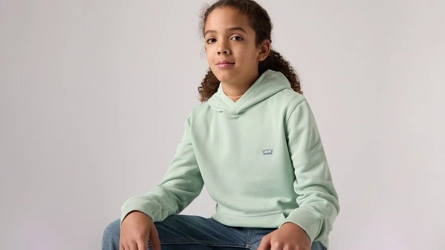 Детская толстовка мятного цвета Levi'S Kids — фото 4