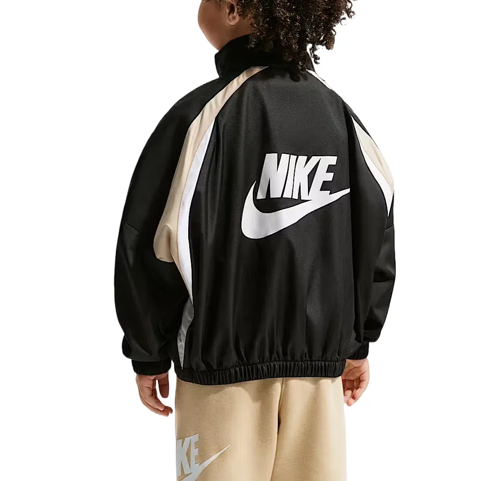 Детская куртка Colorblocked Hoodless Jacket 'Black' Nike, черный — фото 2