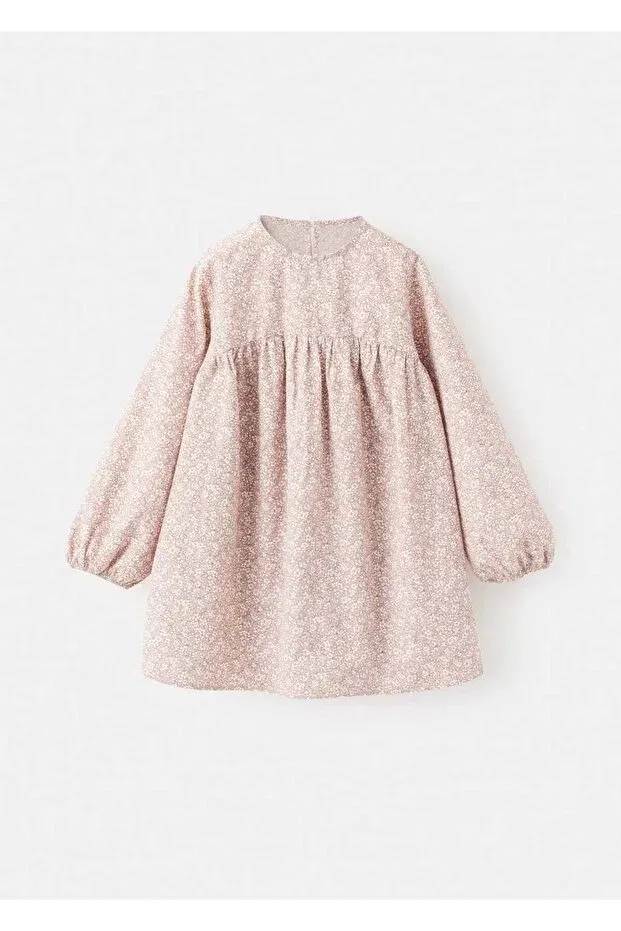 Детское платье для девочек с принтом Mango Baby, Pink — фото 2