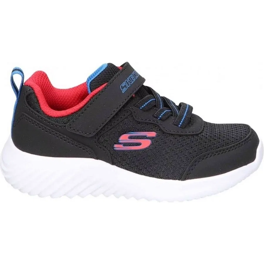 Детские спортивные кроссовки на шнуровке с дышащим верхом Skechers Bounder Techrox, Черный
