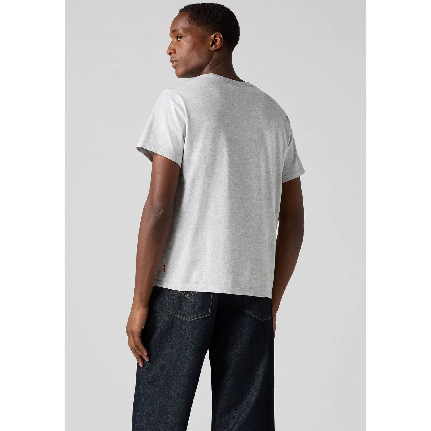 Мужская хлопковая футболка с круглым вырезом Levi's, Grey — фото 3