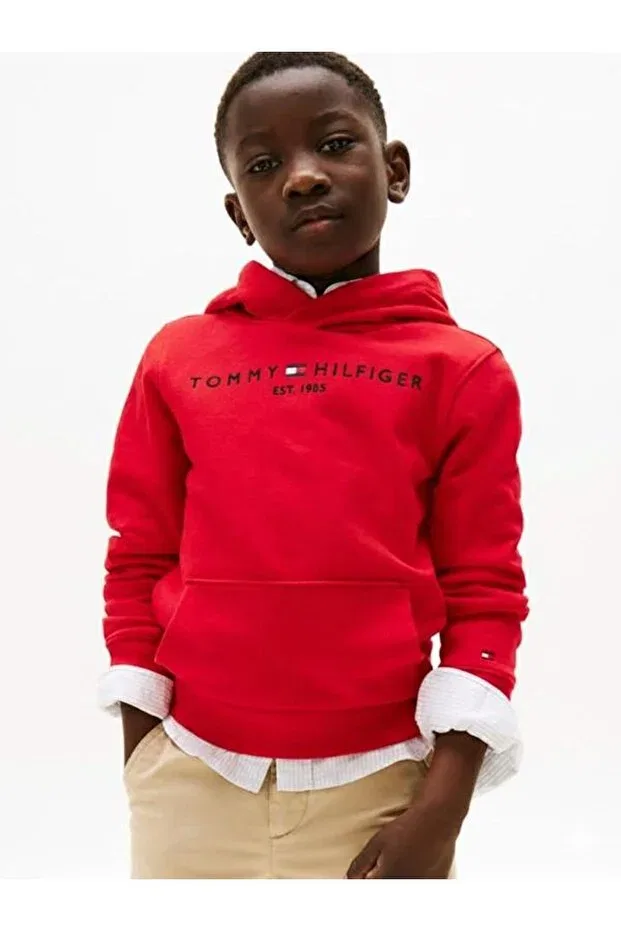 Детское худи с капюшоном на молнии Tommy Hilfiger, Red