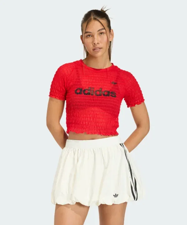 Футболка с эффектом смокинга, Adidas, красный