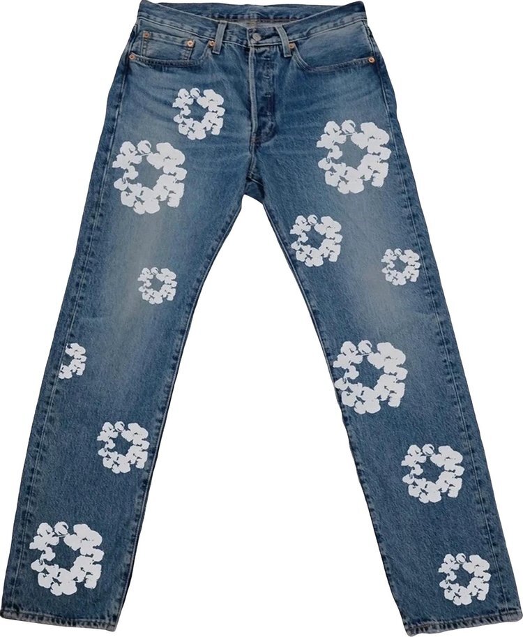 

Джинсы Levi's x Denim Tears The Cotton Wreath Jean 'Vintage Wash', синий