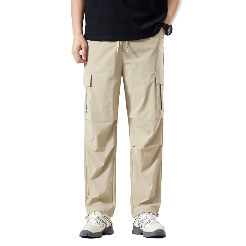 Детские карго штаны тонкие Red bean, Khaki