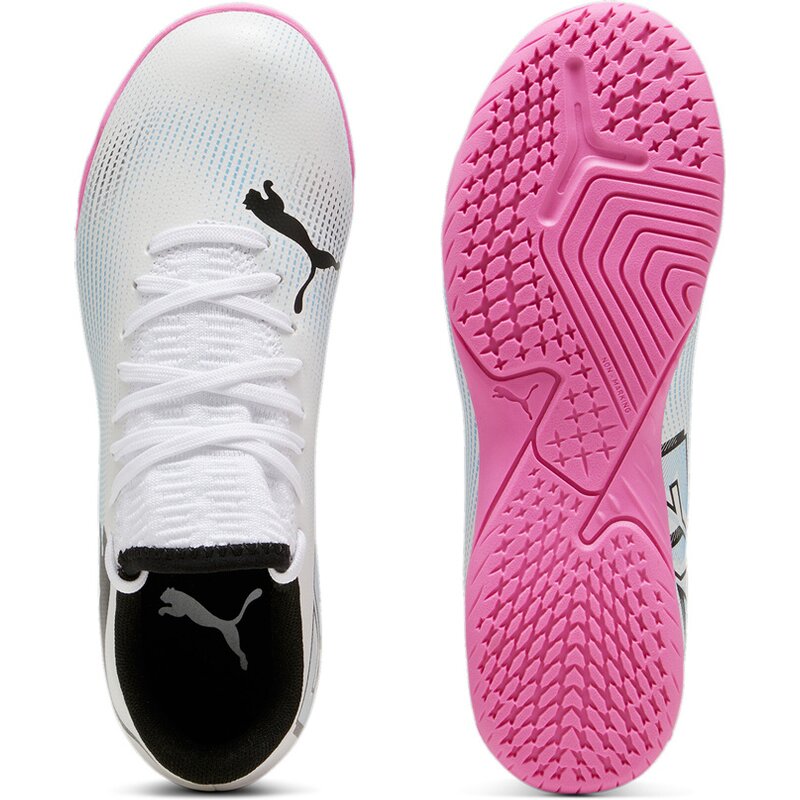 Бутсы для мини-футбола Future 7 Play It Jr Puma, цвет puma white-puma black-poison p — фото 2