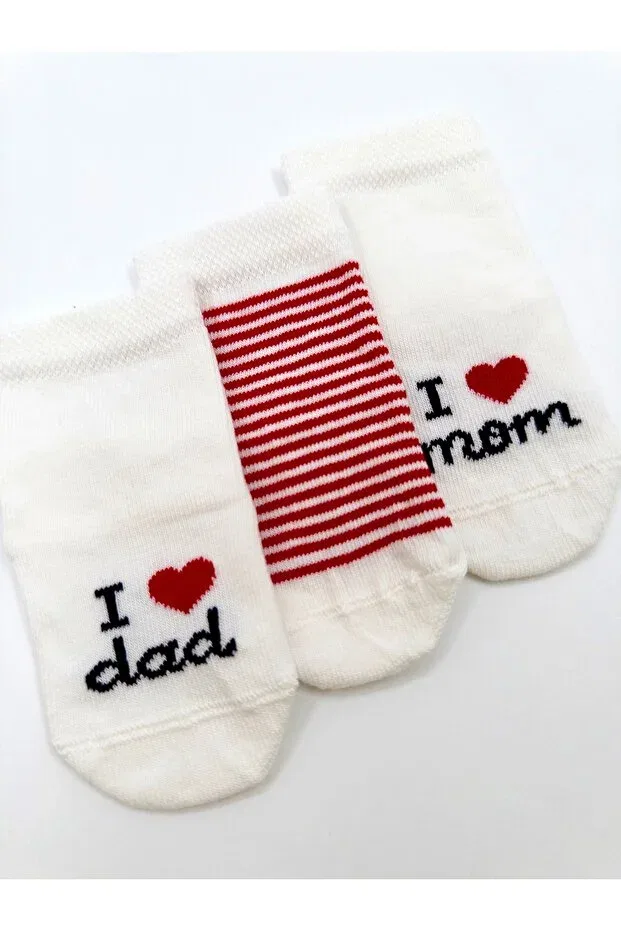 Детские носки для новорожденных хлопковые 3-Piece baby socks Karamila, White — фото 4