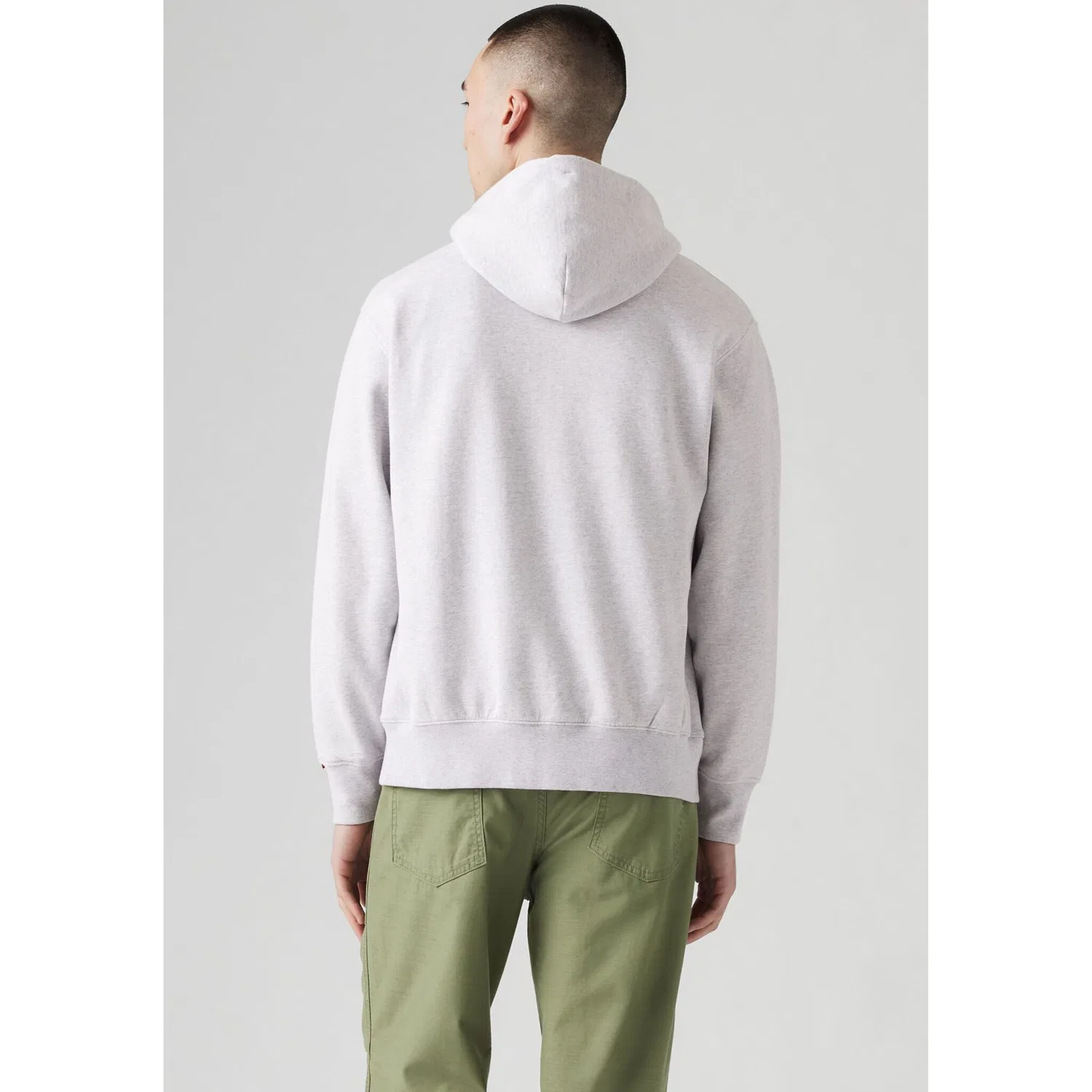 Мужская капюшонная толстовка из флиса с логотипом Levi's, Light Gray — фото 3