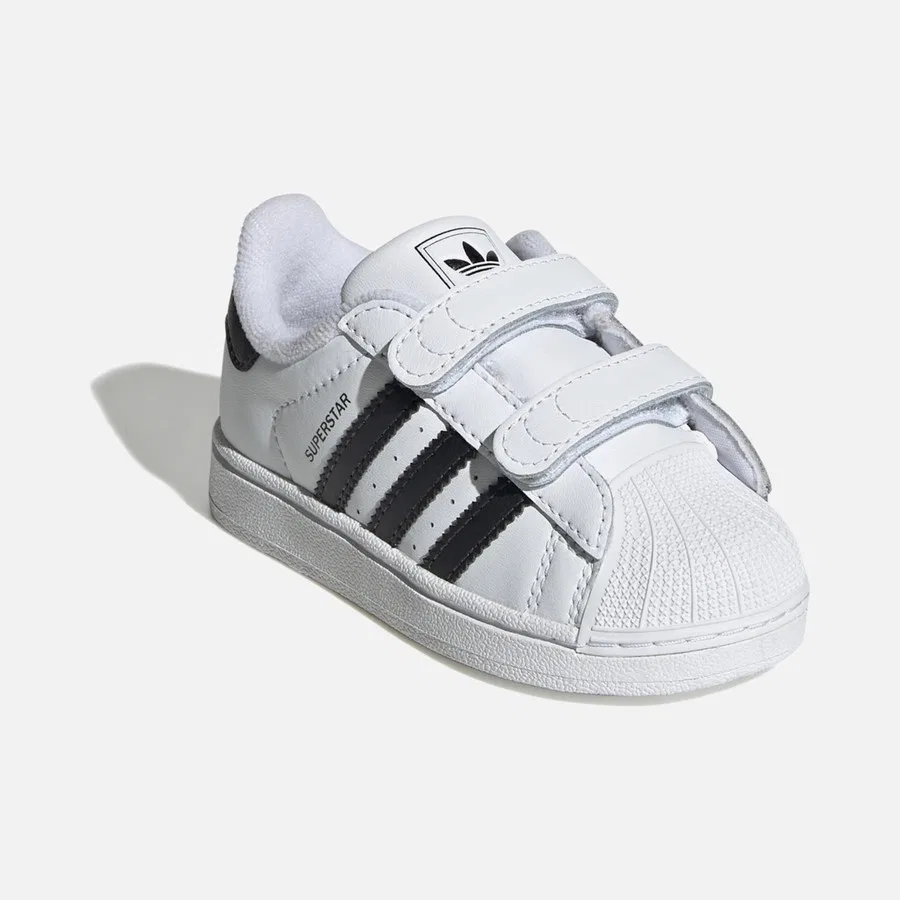 Детские кроссовки с липучкой Originals Superstar II CF Velcro Closure adidas, Белый — фото 3