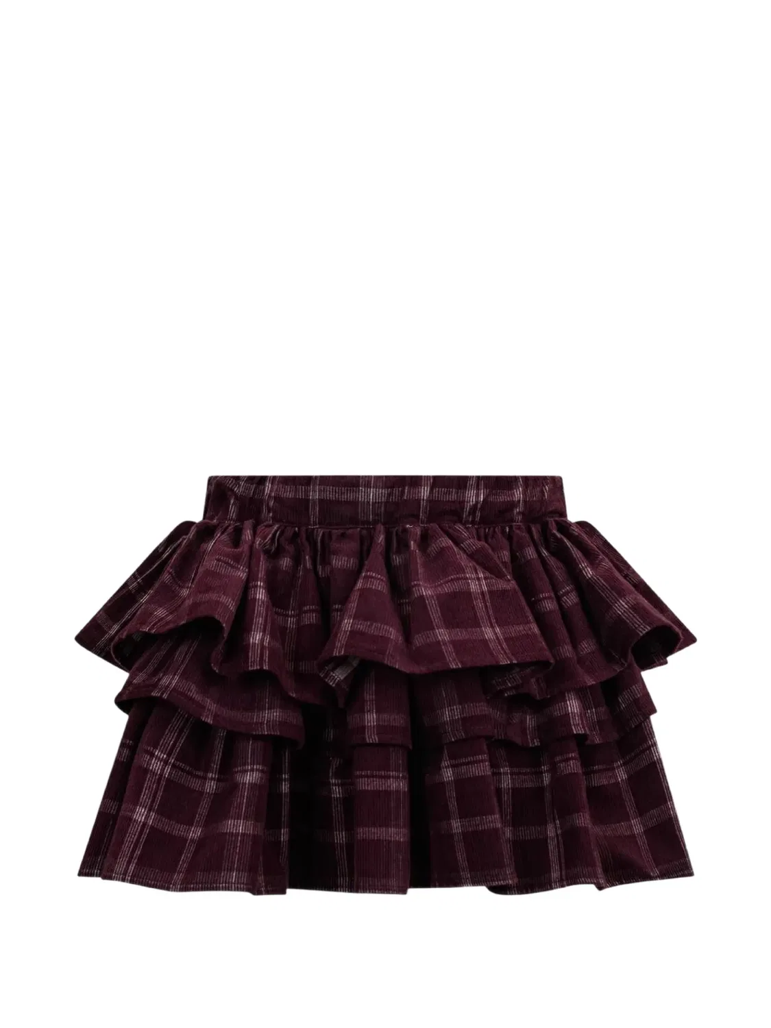 Многоярусная юбка в клетку Douuod Kids, красный