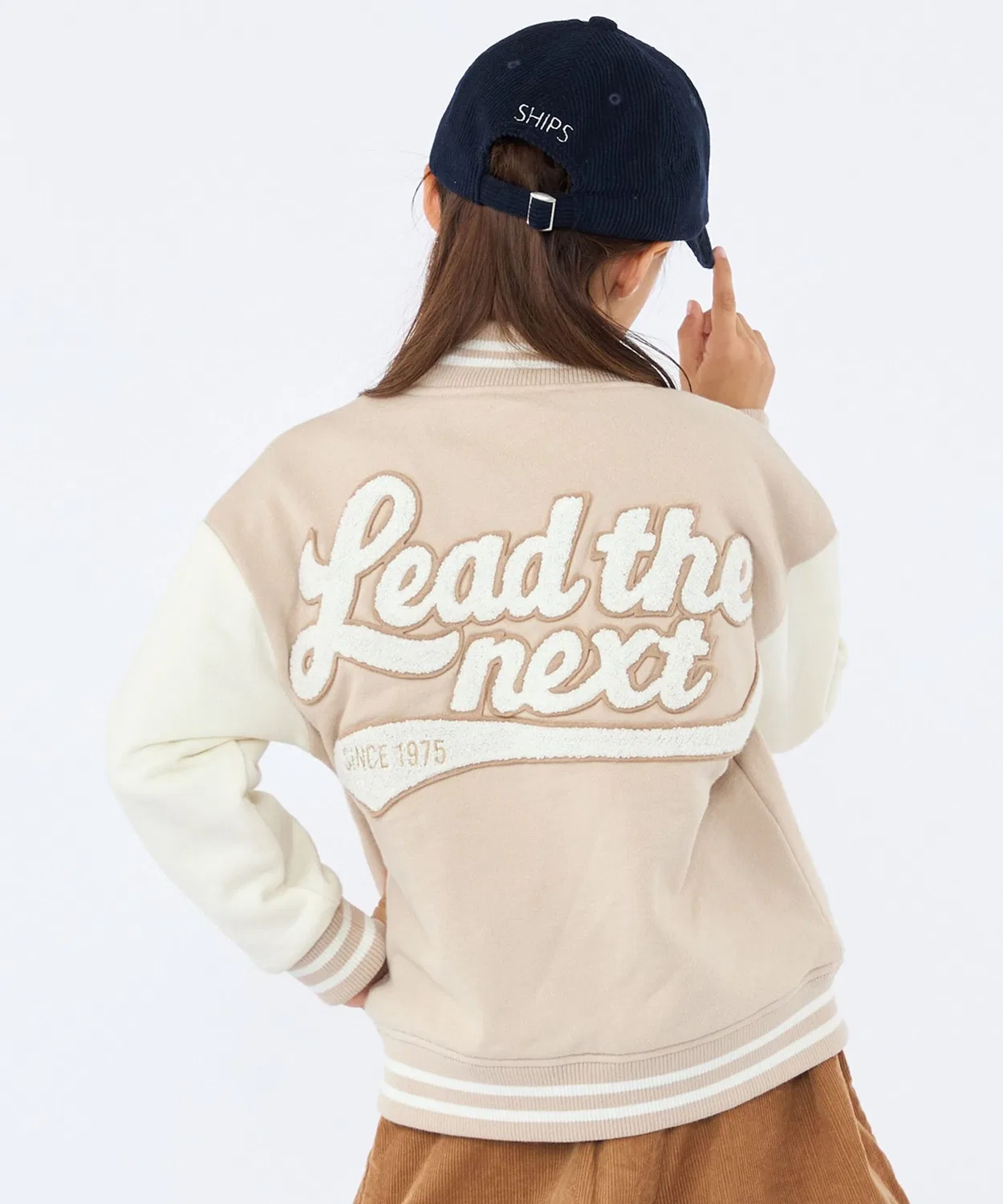 Детский стеганый стеганый жакет с вышивкой Lead the next SHIPS, Beige — фото 4