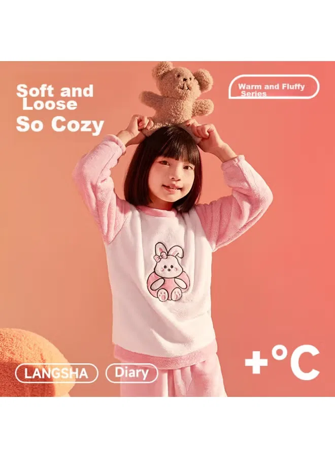 Пижамный комплект детский с длинным рукавом, модель Soft And Fluffy, Lang Sha, синий — фото 2