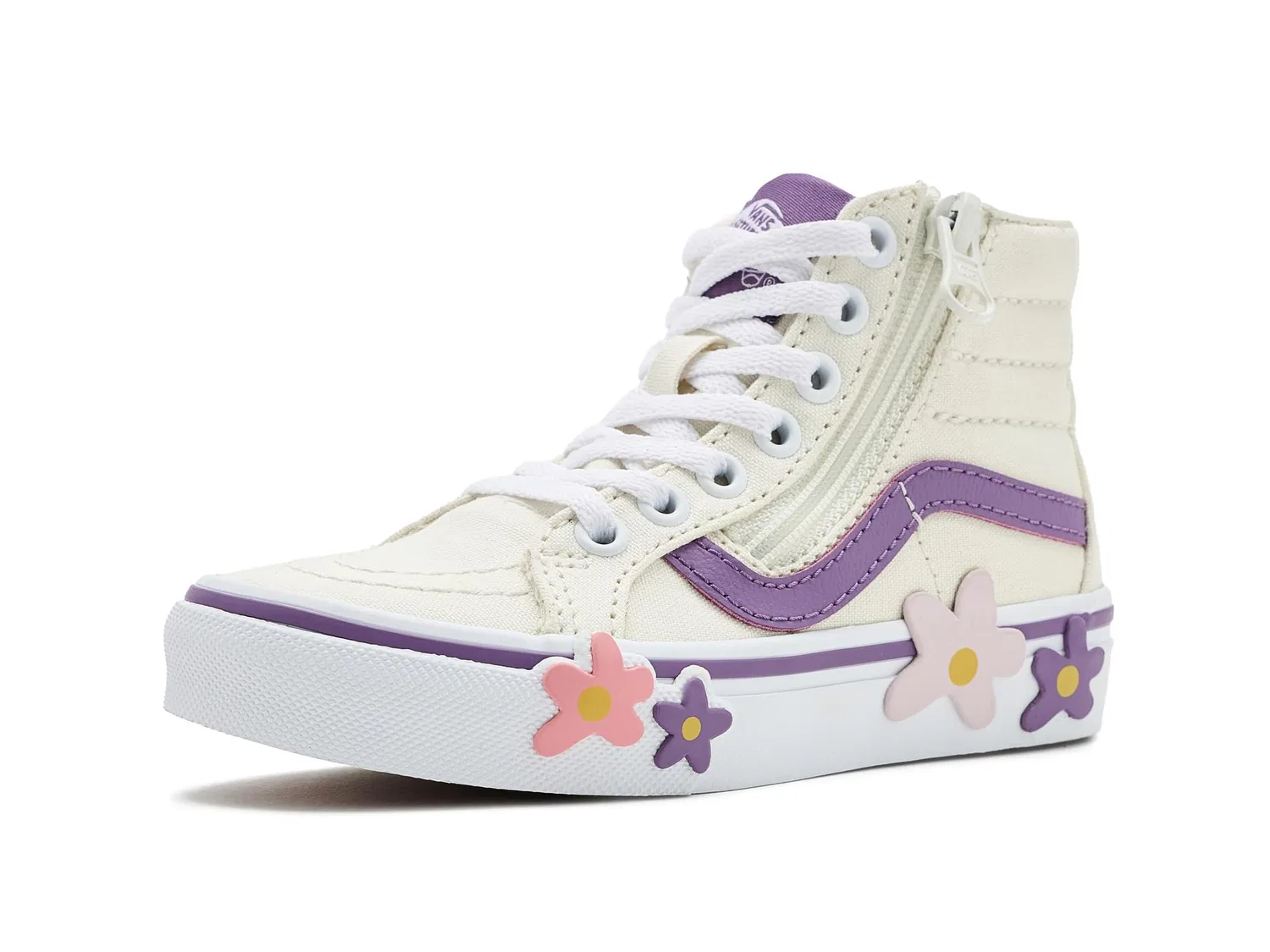 Кроссовки Sk8-Hi Reissue Side Zip (для маленьких детей) Vans Kids, Marshmallow