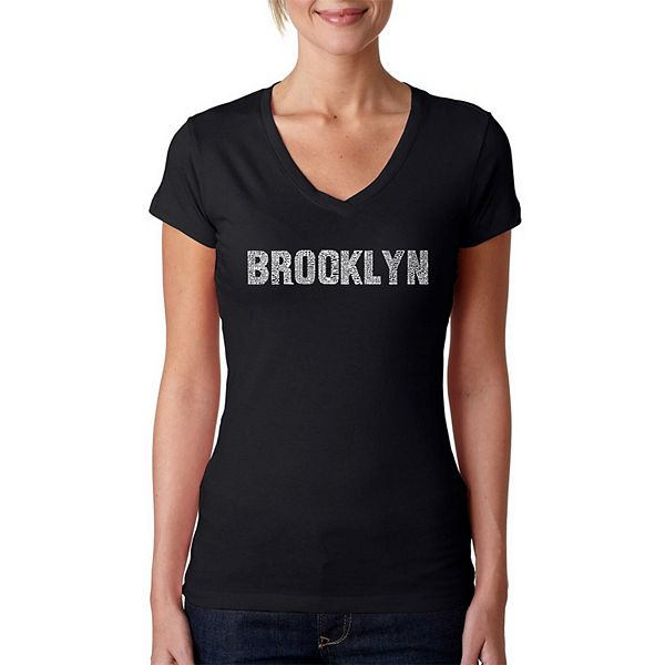 

Футболка с принтом Brooklyn neighborhoods La Pop Art