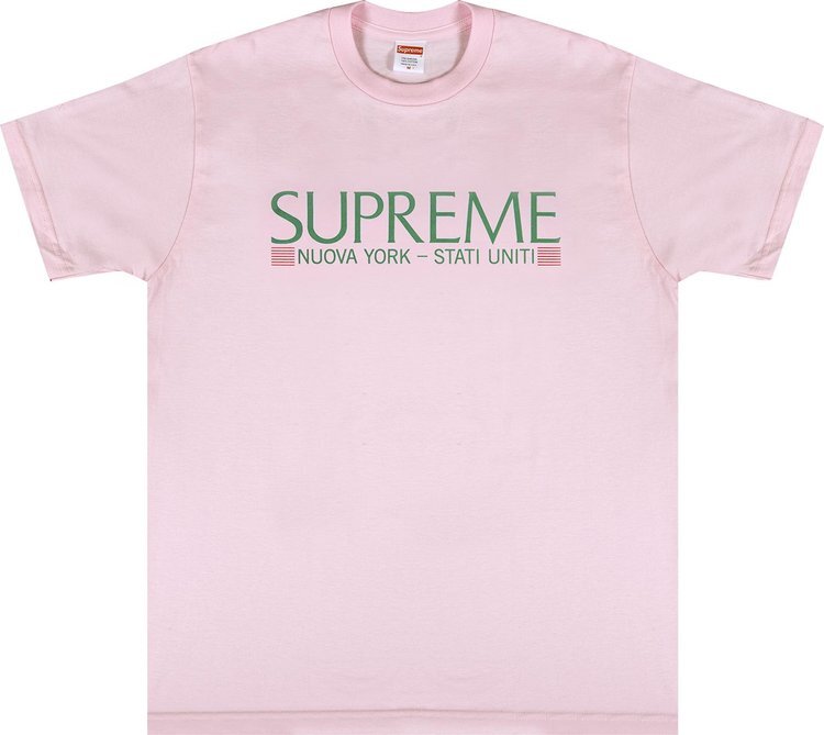 

Футболка Supreme Nuova York Tee 'Light Pink', розовый