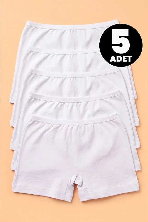 Детские боксеры для мальчиков хлопковые 5 шт Öts, White