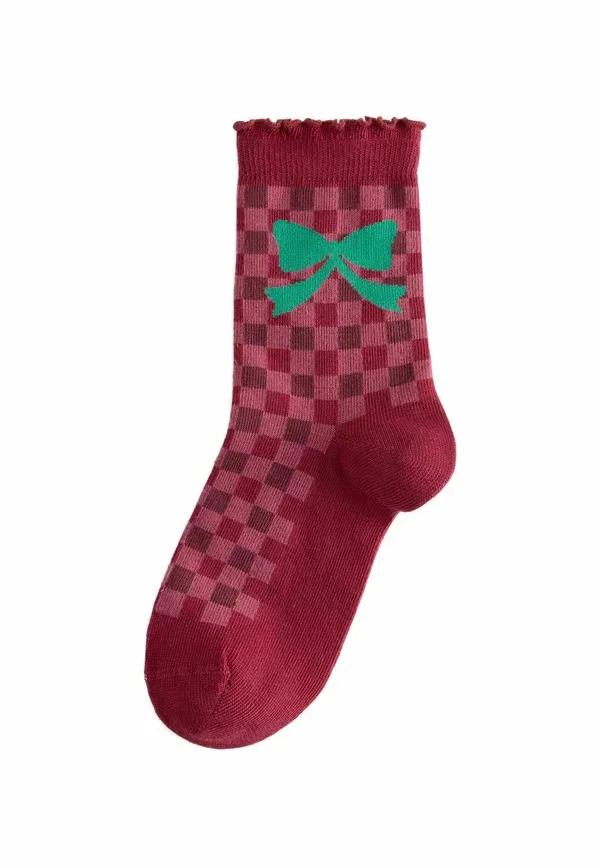 Комплект из 4 пар носков, клетка, Christmas 4 pack, Next, красный, зеленый и кремовый — фото 2