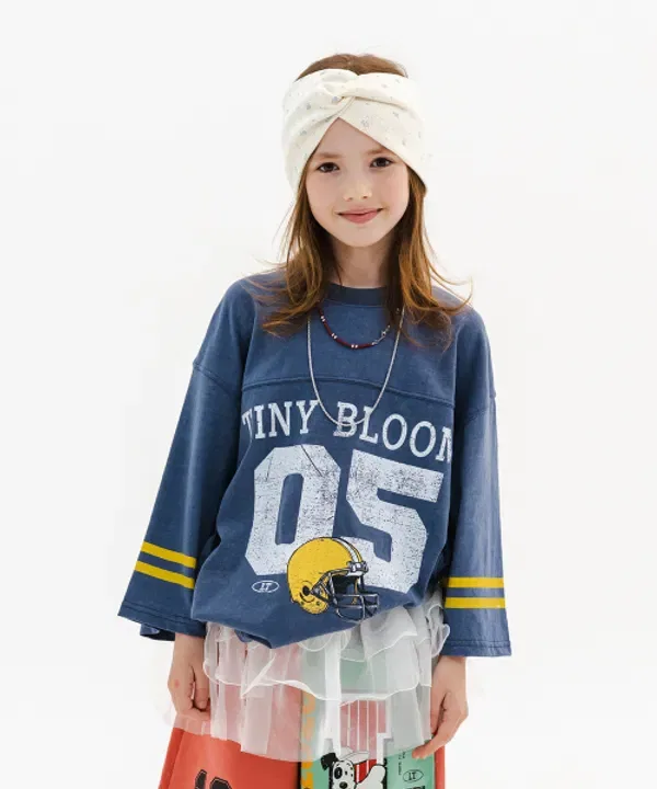 Футболка с принтом Tiny Bloom, Helmet Lucky Try, Navy