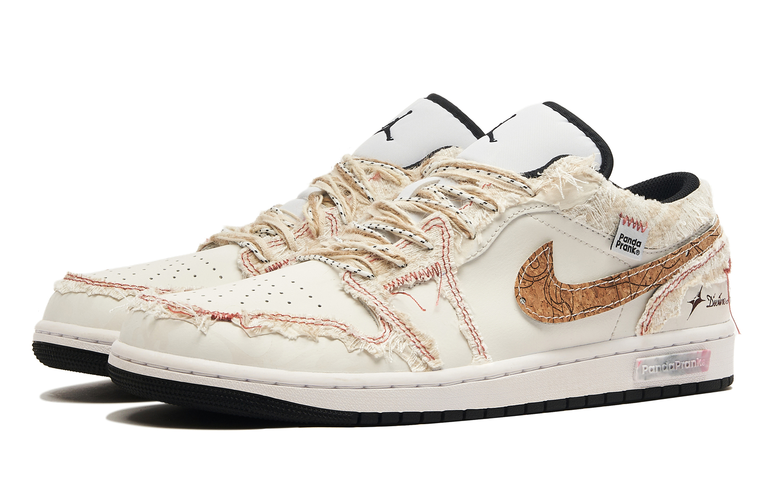 

Кроссовки Air Jordan 1 Vintage Basketball Shoes Men Low-top Rice / White / Brown, коричневый