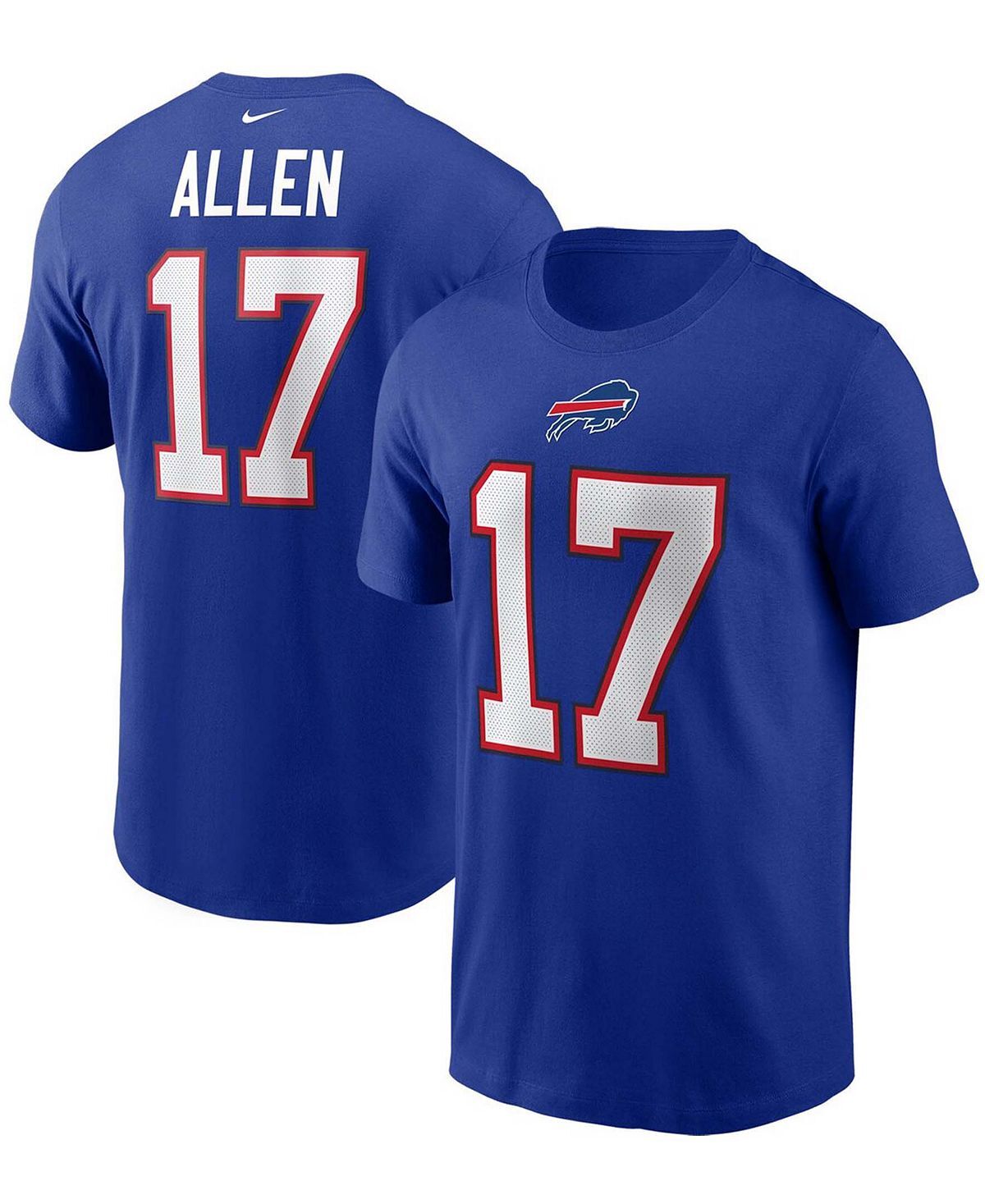 

Мужская футболка josh allen royal buffalo bills с именем и номером Nike