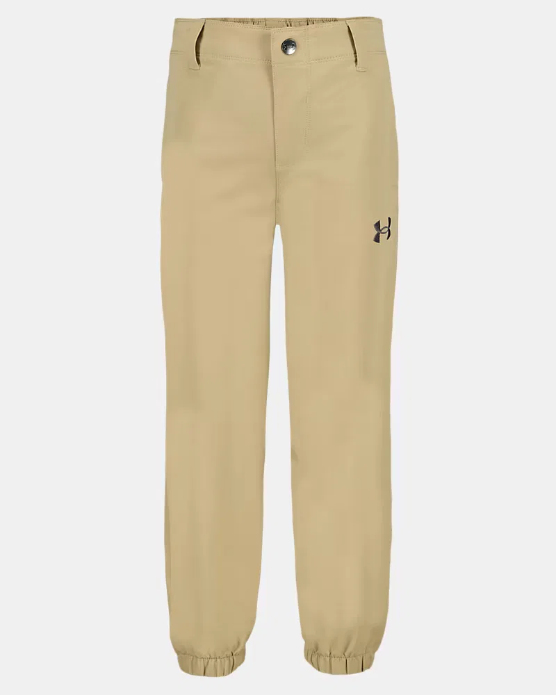 Детские брюки-джоггеры из эластичного твила UA Matchplay UnderArmour, Field Khaki/Castlerock