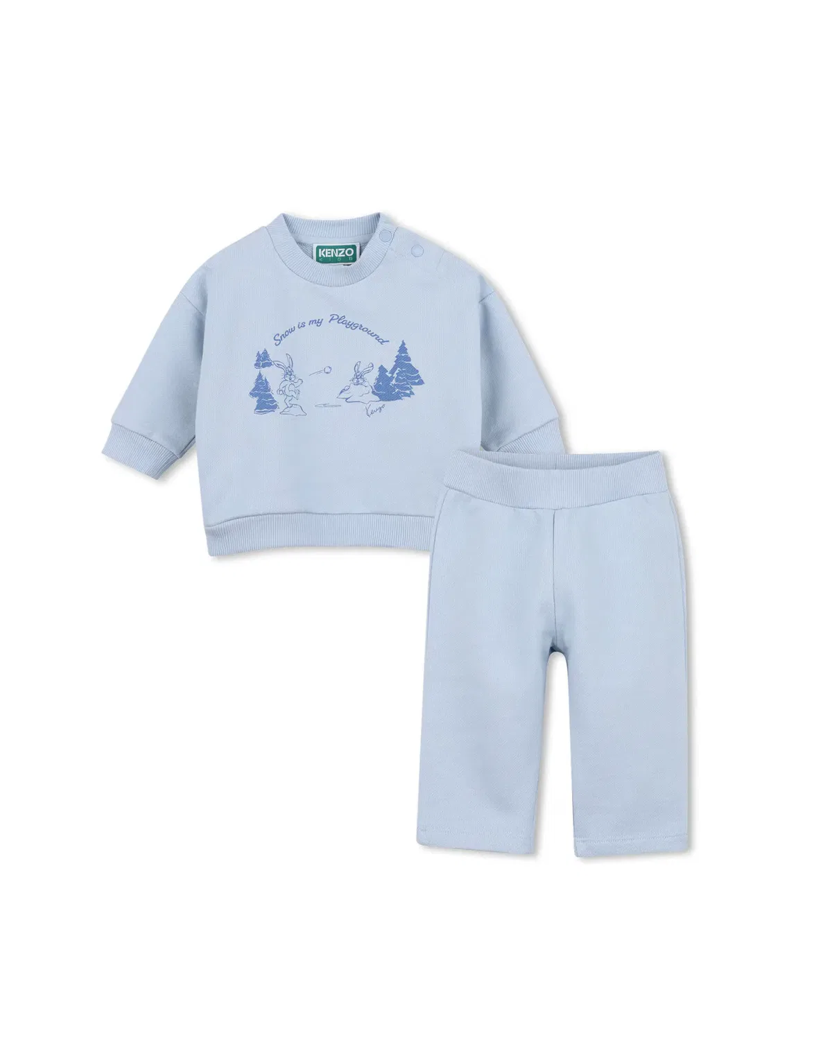 Детский комплект для мальчиков с принтом Kenzo Kids, Голубой