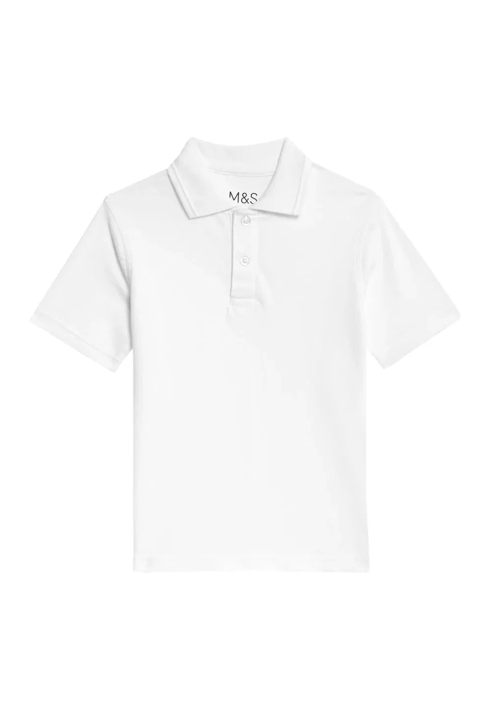 Комплект из 2 унисекс поло-рубашек для школы Marks & Spencer, White — фото 3